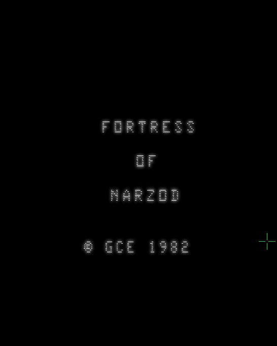 Fortress of Narzod title screen for Vectrex